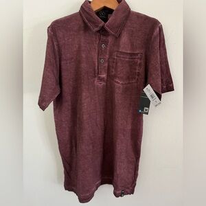 Burnside Polo Tie Dye Burgundy Men’s Size Small